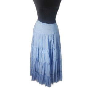 George Blue Flowy Tiered Maxi Skirt Size 16